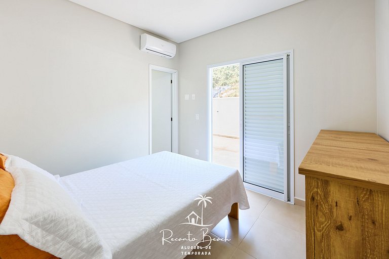 Brisamar apto com quintal, pisc aquecida e sauna