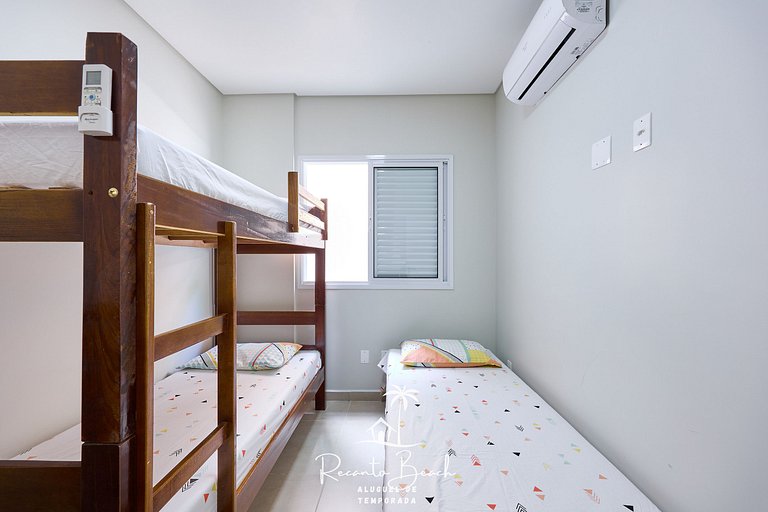 Brisamar apto com quintal, pisc aquecida e sauna