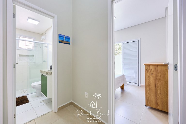 Brisamar apto com quintal, pisc aquecida e sauna