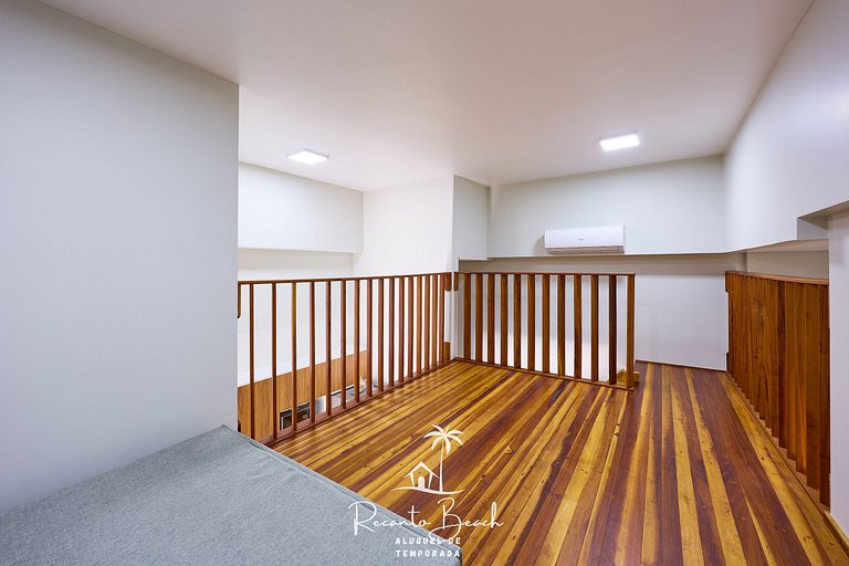 Brisamar apto com quintal, pisc aquecida e sauna