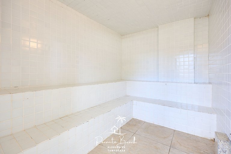 Brisamar apto com quintal, pisc aquecida e sauna
